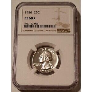 1956 Washington Quarter Proof PF68 Star NGC